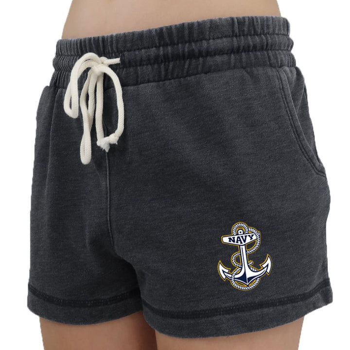 Navy Ladies Anchor Logo Rally Short
