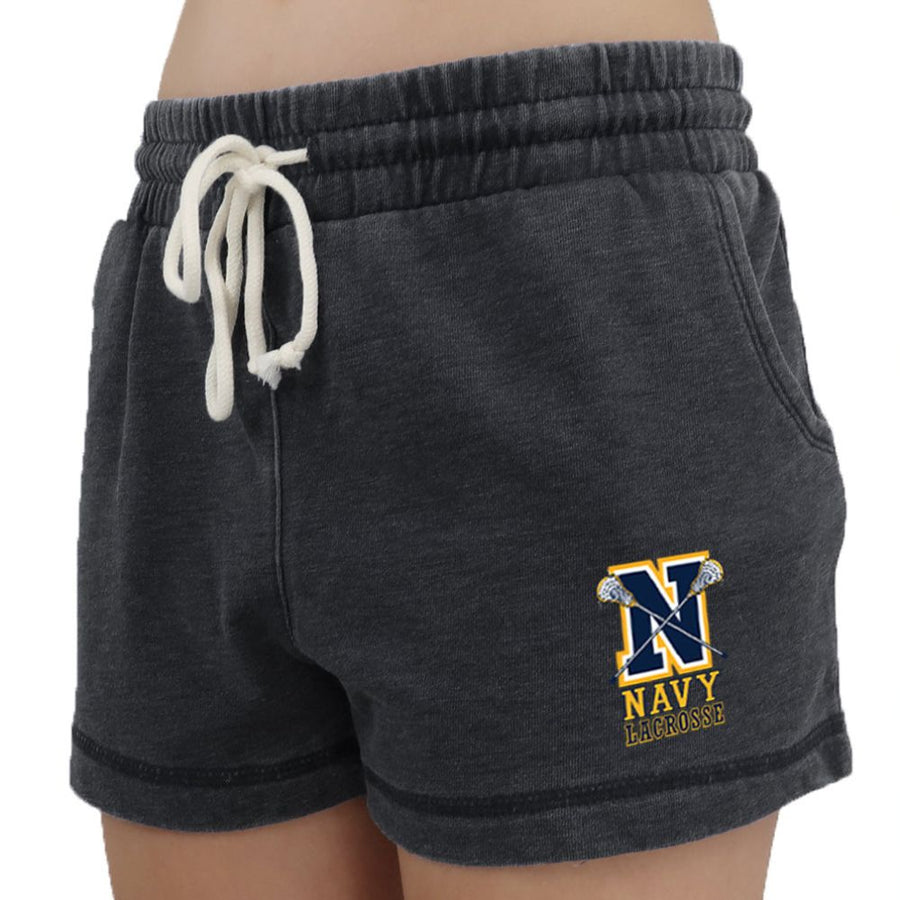 Navy Ladies Lax Logo Rally Short