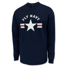 Load image into Gallery viewer, Navy Fly Navy Long Sleeve T-Shirt (Navy)