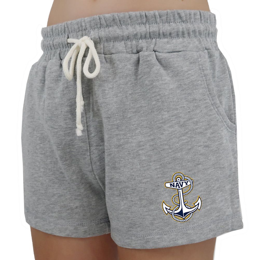 Navy Ladies Anchor Logo Rally Short