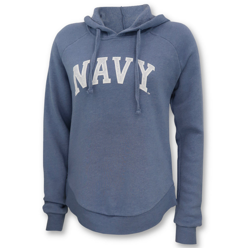 Navy Ladies Jordan Angel Fleece Hood (Stonewash)