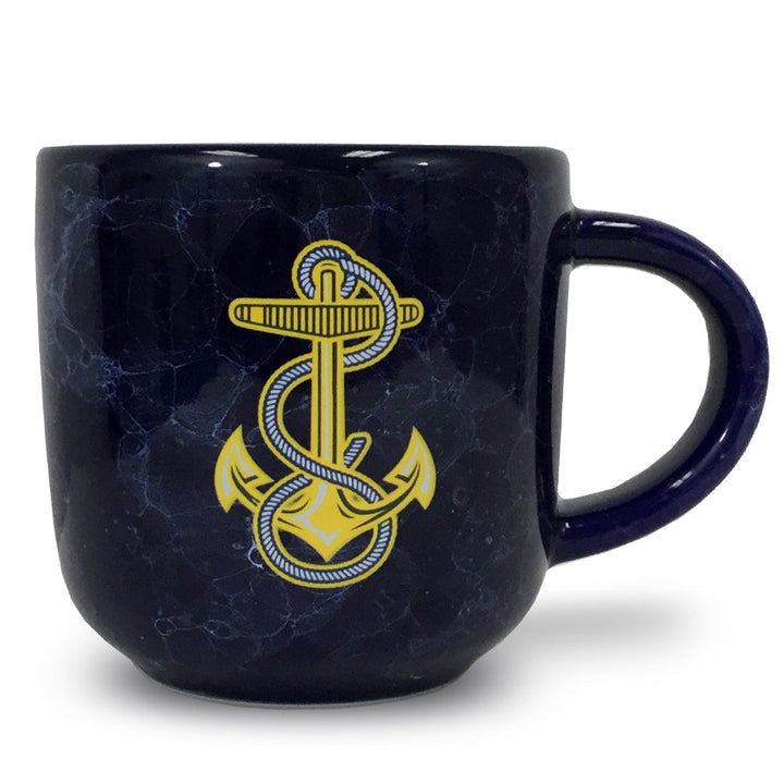 NAVY MARBLED 17 OZ MUG (NAVY)