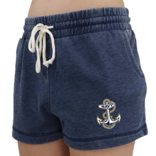 Load image into Gallery viewer, Navy Ladies Anchor Logo Rally Short