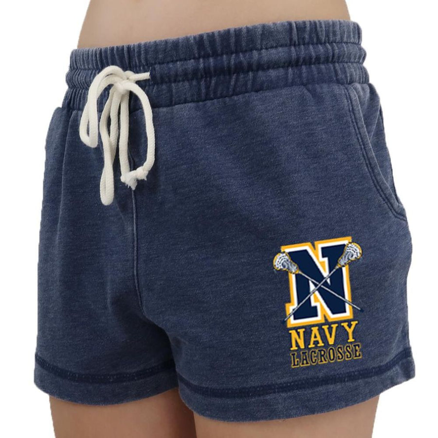 Navy Ladies Lax Logo Rally Short