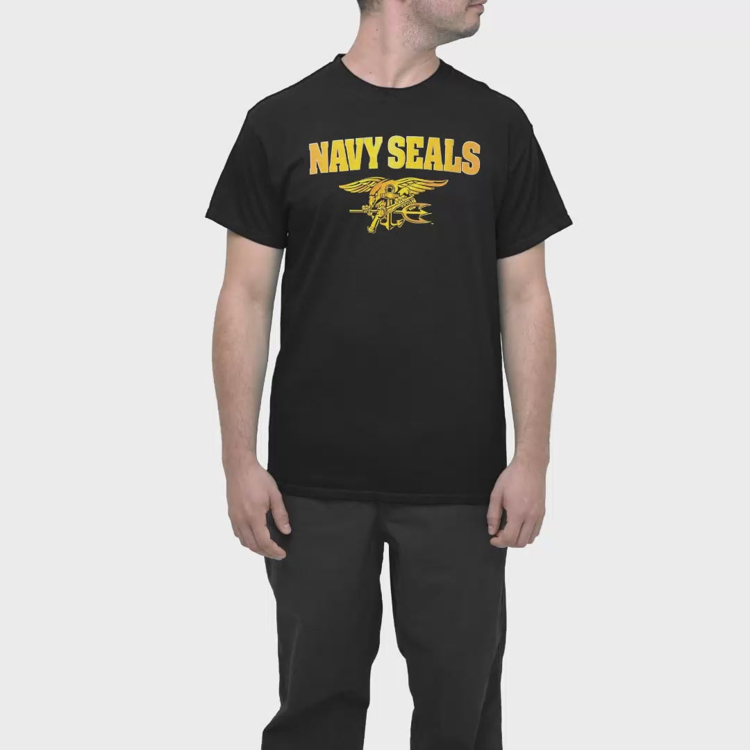 Navy Seals Gold T-Shirt (Black)
