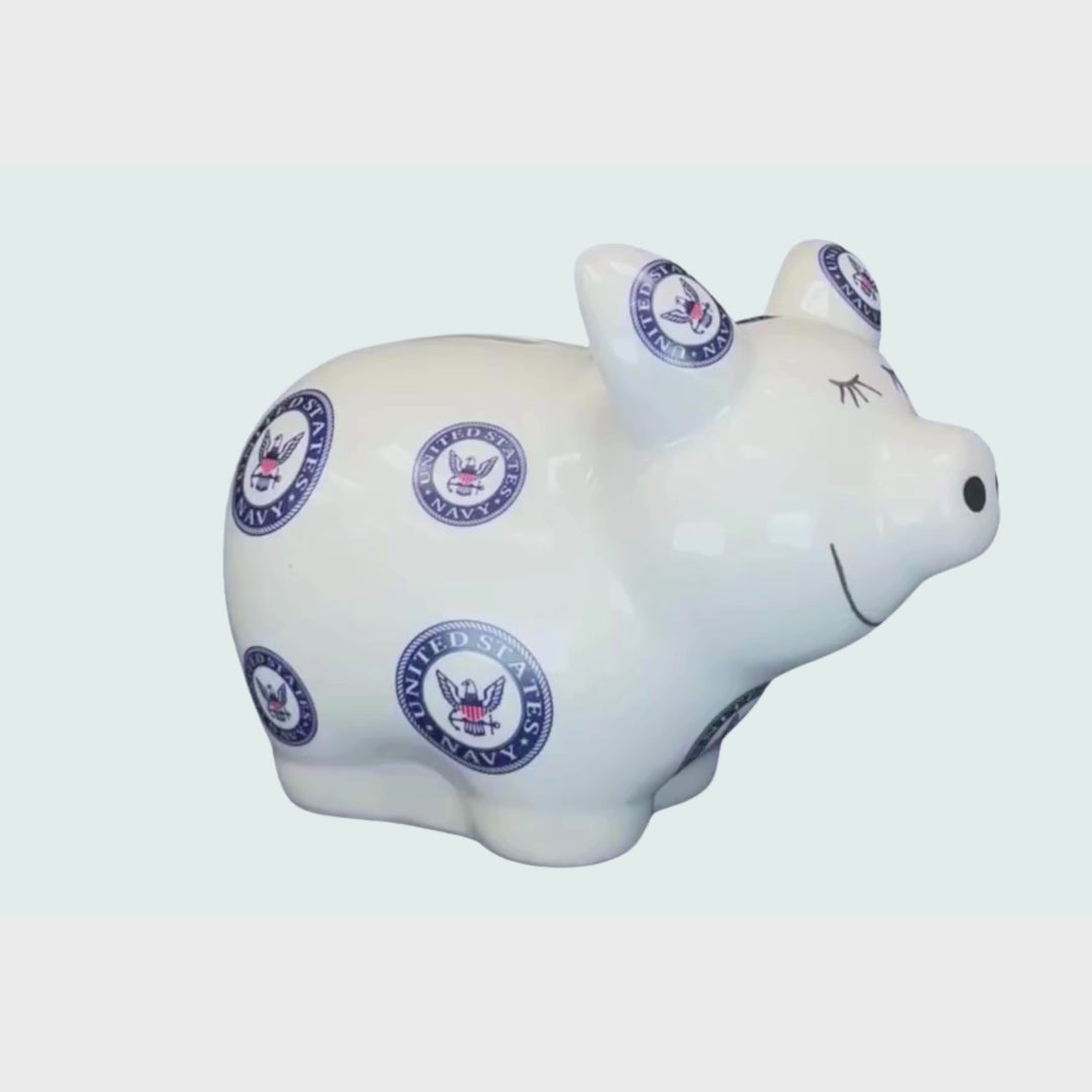 Navy Piggy Bank