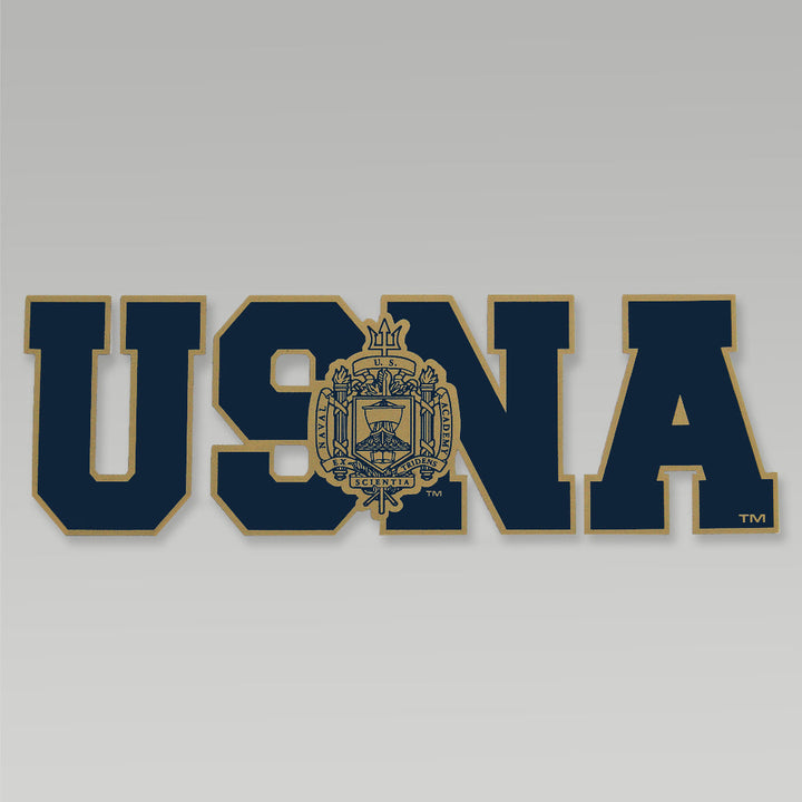 USNA WITH CREST DECAL