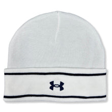 Load image into Gallery viewer, Navy Under Armour Sideline CGI Cuff Beanie (White)