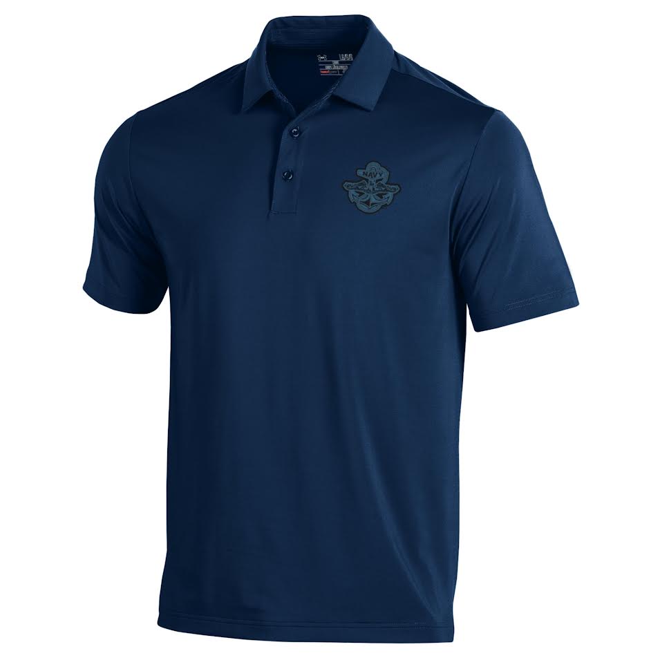 Navy Under Armour Silent Service Polo (Navy)