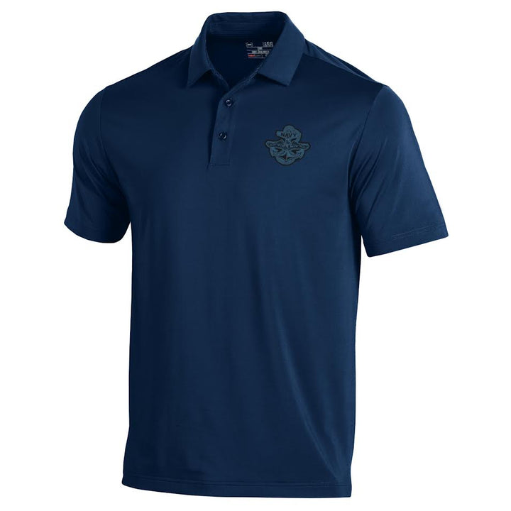 Navy Under Armour Silent Service Polo (Navy)