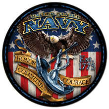 Load image into Gallery viewer, United States Navy Fighting Eagle Circle (20x20)