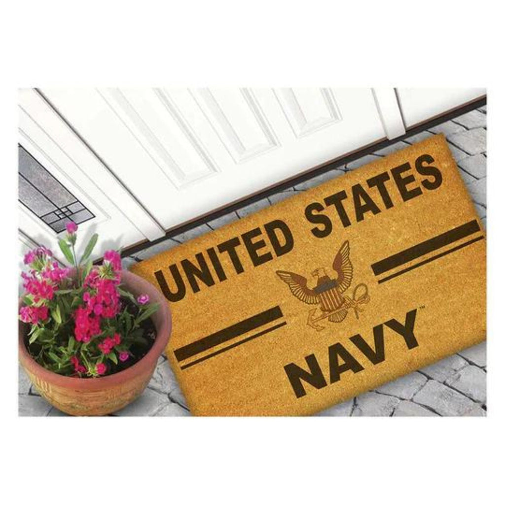 Navy Eagle Stripe Doormat