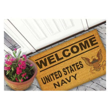 Load image into Gallery viewer, Navy Eagle Welcome Doormat