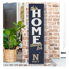 Load image into Gallery viewer, Leaning Sign This Home Naval Academy Midshipmen (11x46)