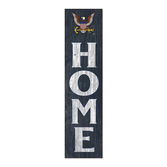 Leaning Sign Home Navy (11x46)