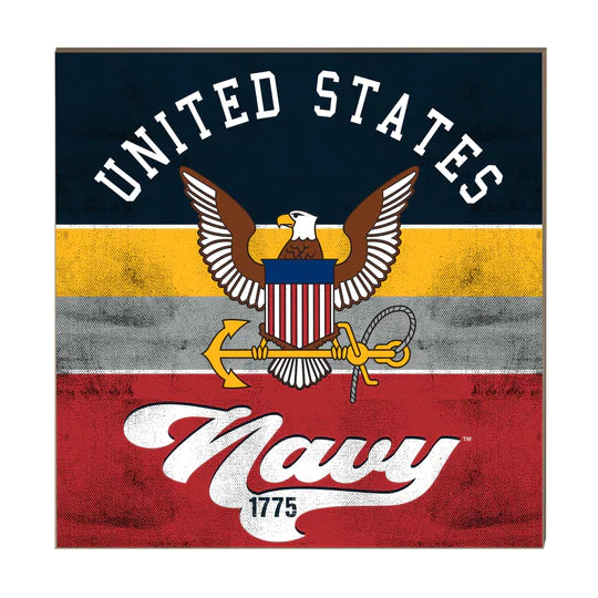 Navy Eagle 10x10 Retro Multi Color Sign