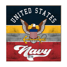 Load image into Gallery viewer, Navy Eagle 10x10 Retro Multi Color Sign