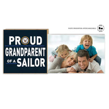 Load image into Gallery viewer, Navy Floating Picture Frame Military Proud Grandparent