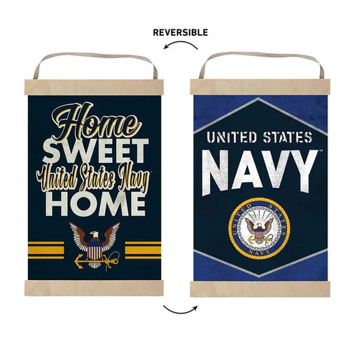 Navy Home Sweet Home Reversible Banner*
