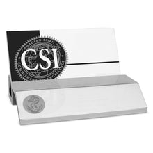 Load image into Gallery viewer, Navy Anchor Business Card Holder (Silver)