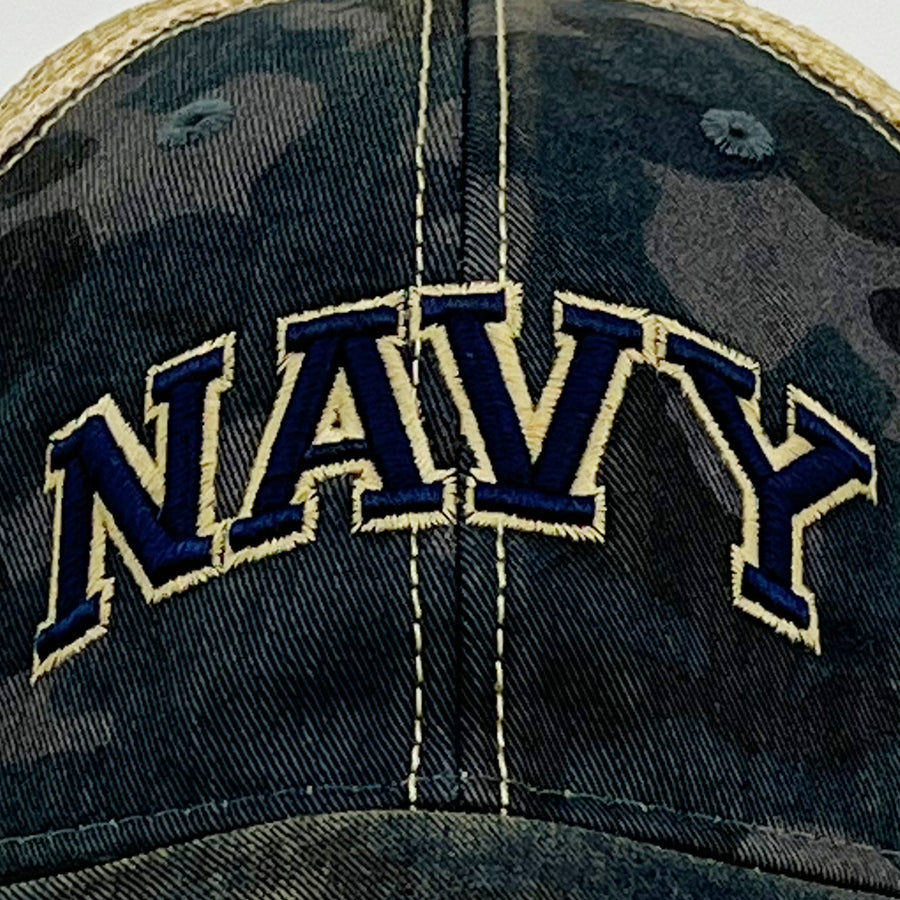 Navy Arch Old Favorite Trucker Hat (Navy Field Camo)
