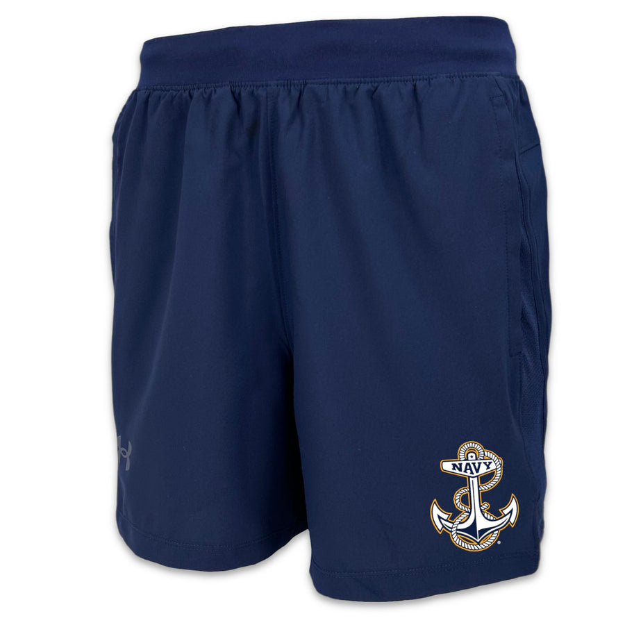 Navy Anchor Under Armour Men's Launch Run 5" Shorts (Navy)