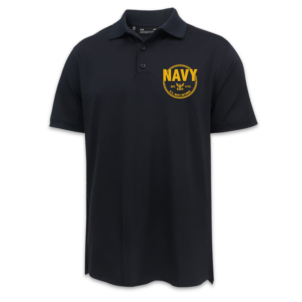 Navy Retired Under Armour Tac Performance Polo