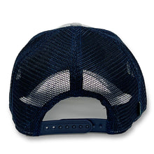 Load image into Gallery viewer, USN Anchor Lo-Pro Snapback Trucker Hat (Grey/Navy)