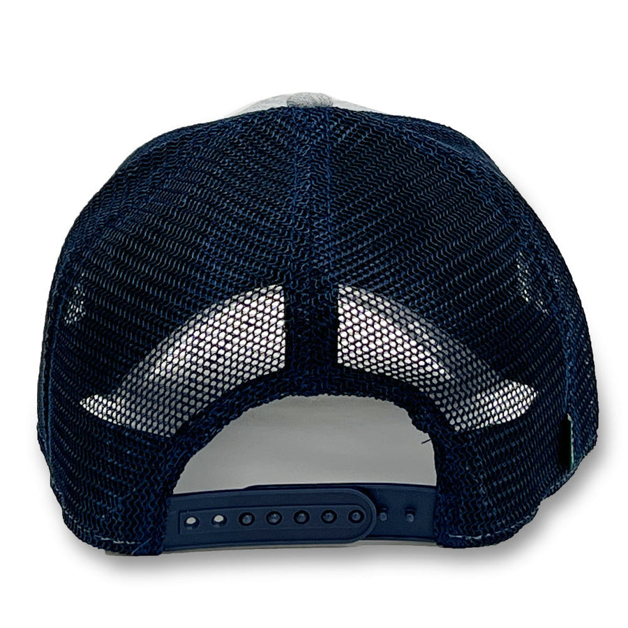 USN Anchor Lo-Pro Snapback Trucker Hat (Grey/Navy)
