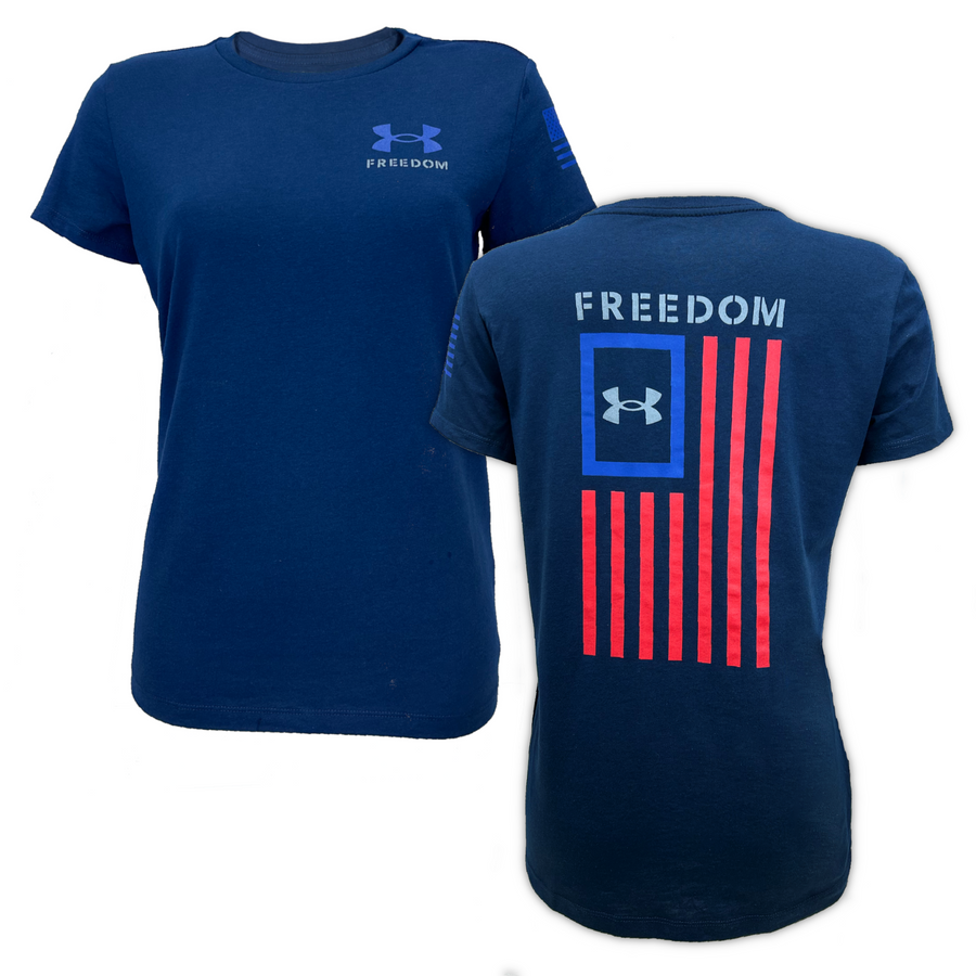 Under Armour Ladies New Freedom Flag T-Shirt (Navy)