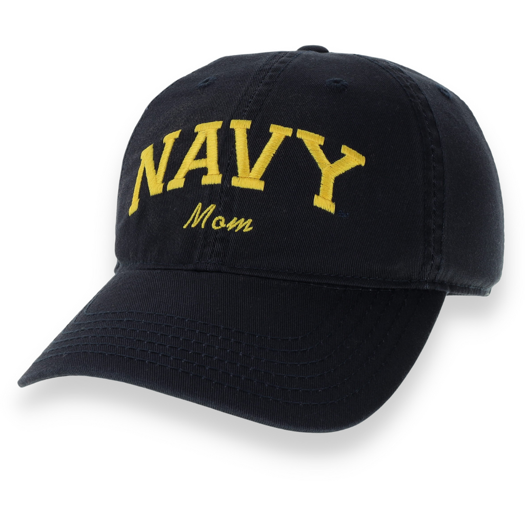 Navy Mom Relaxed Twill Hat (Navy/Gold)