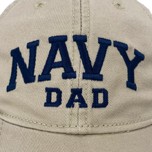 Load image into Gallery viewer, Navy Dad Relaxed Twill Hat (Khaki/Navy)