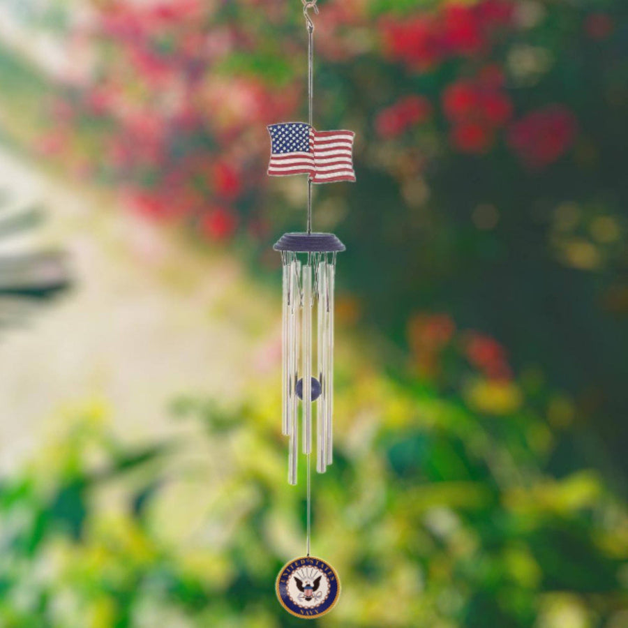 Navy Seal USA Flag Wind Chimes