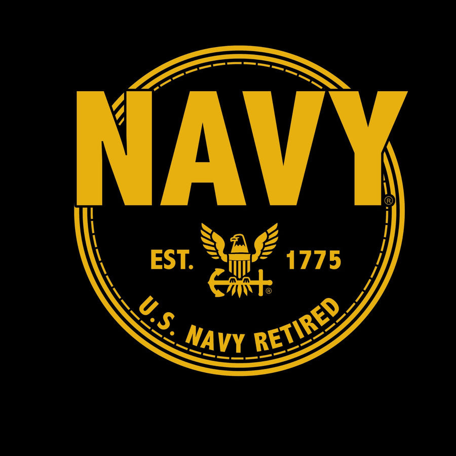 Navy Retired Mens Henley T-Shirt