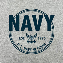 Load image into Gallery viewer, Navy Veteran Long Sleeve T-Shirt