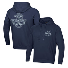 Load image into Gallery viewer, Navy Under Armour 2023 Rivalry Anchor Silent Service Performance Cotton Hood (Navy)