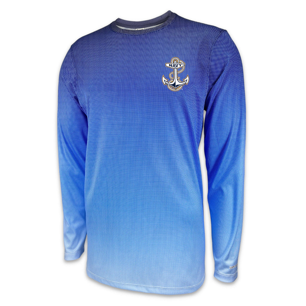 Navy Barbados Performance Longsleeve T-Shirt