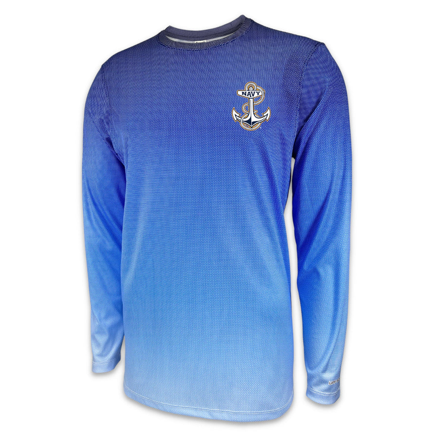 Navy Barbados Performance Longsleeve T-Shirt