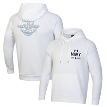 Load image into Gallery viewer, Navy Under Armour 2023 Rivalry Anchor Silent Service Performance Cotton Hood (White)