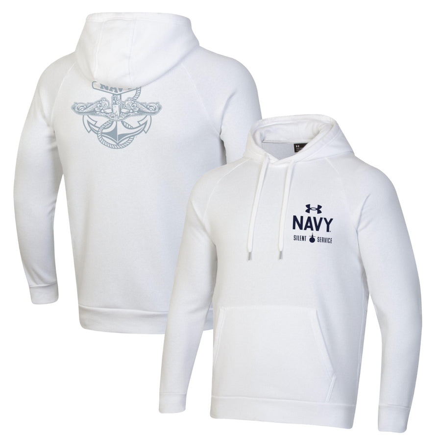 Navy Under Armour 2023 Rivalry Anchor Silent Service Performance Cotton Hood (White)