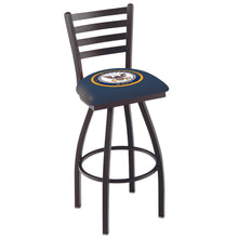 Load image into Gallery viewer, Navy Eagle Swivel Stool with Ladder Back