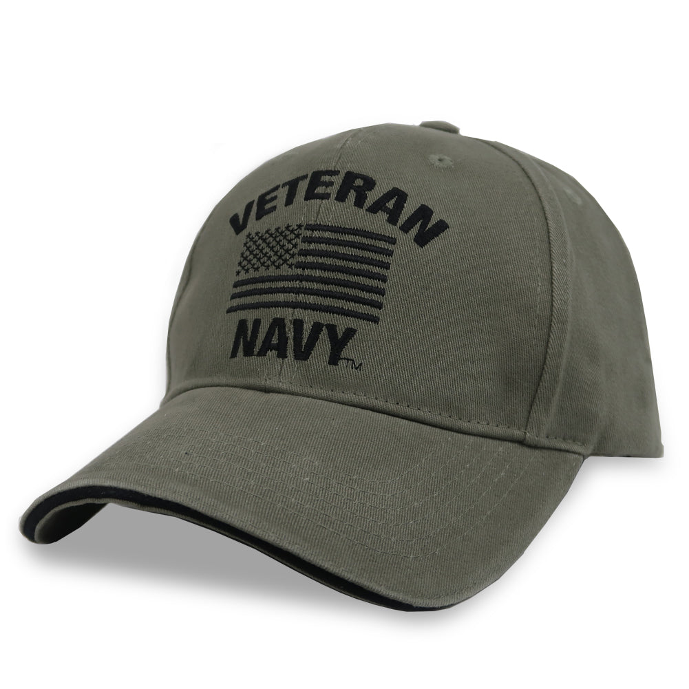 Veteran Navy Flag Hat (OD Green)