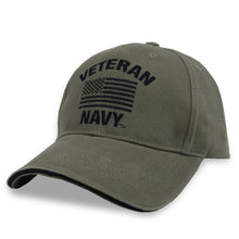 Load image into Gallery viewer, Veteran Navy Flag Hat (OD Green)