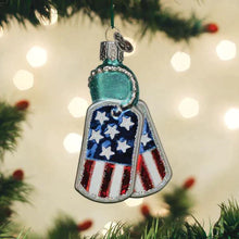 Load image into Gallery viewer, Military Dog Tags Ornament