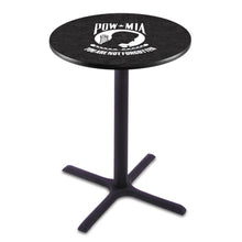 Load image into Gallery viewer, POW/MIA Pub Table with X-Style Base (Black)*