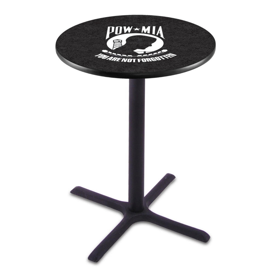 POW/MIA Pub Table with X-Style Base (Black)