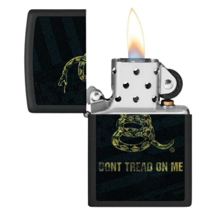 Don't Tread On Me Black Matte Zippo