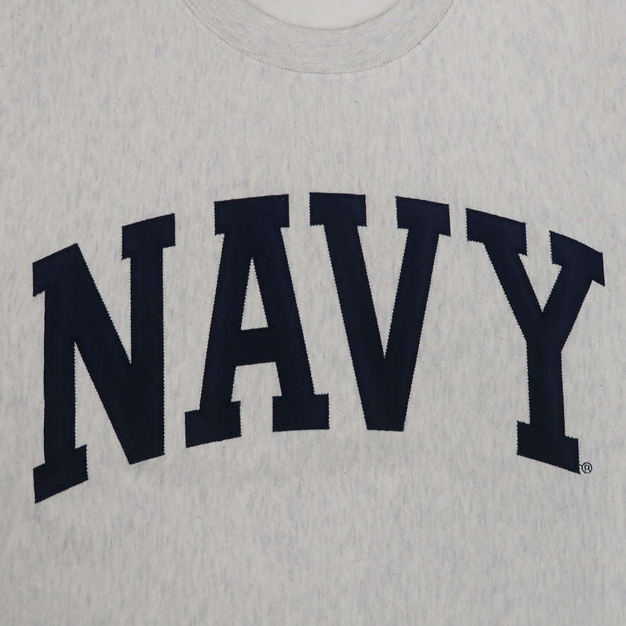 Navy Proweave Tackle Twill Crewneck (Oatmeal)