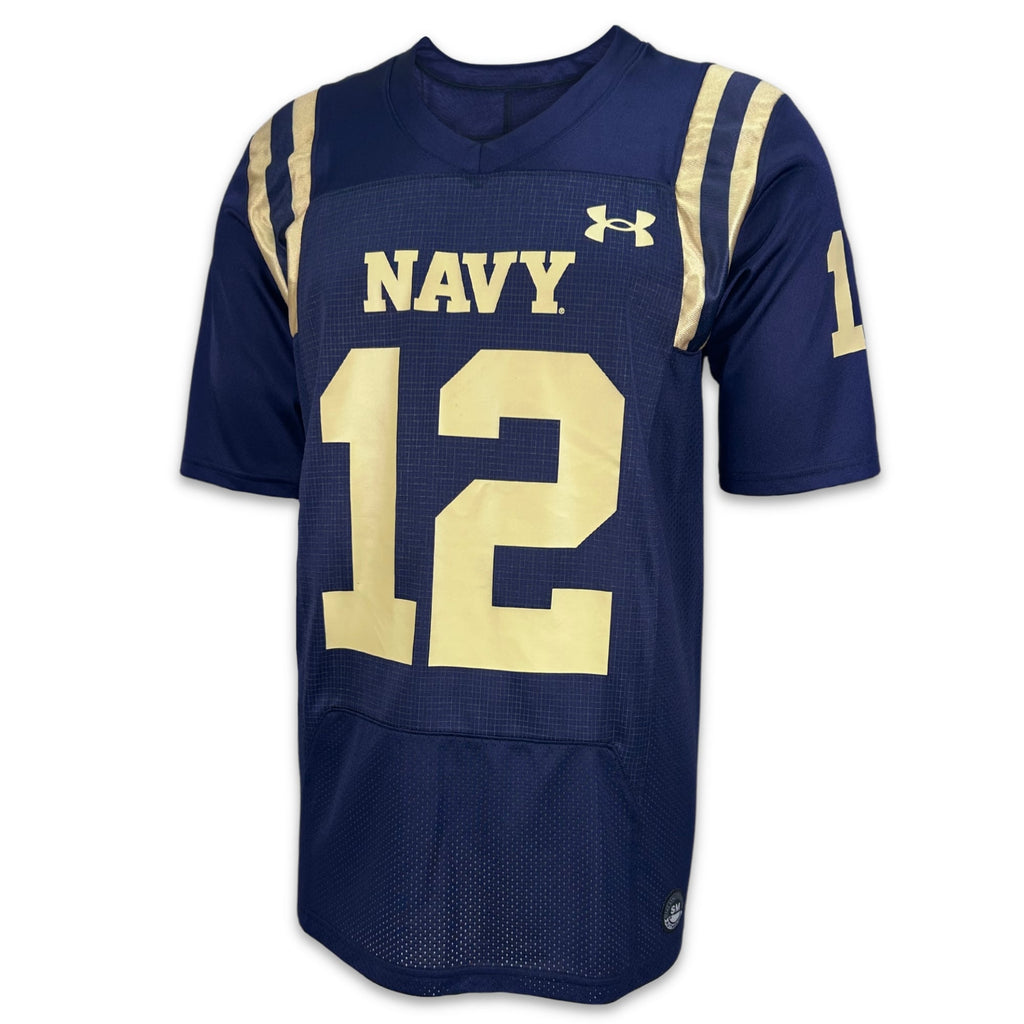 Natrone Means Signed Pro-Edition Navy Football Jersey (JSA)