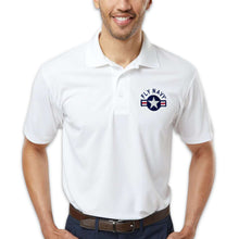 Load image into Gallery viewer, Navy Fly Navy Performance Polo (White)